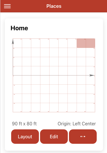 screenshot of a home place showing a overlaid grid and an unusable area